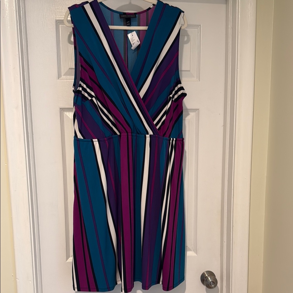 Lane Bryant Vibrant Striped Midi Dress